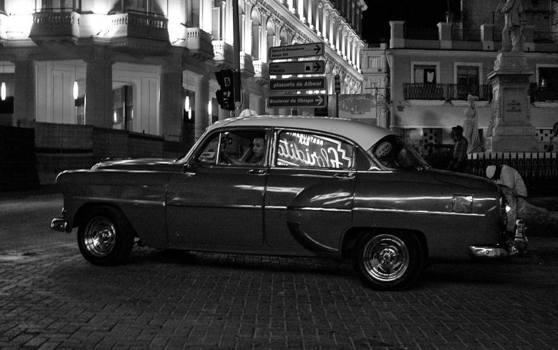 The vintage cars with modern cell-phone toting drivers are everywhere, especially at night to ferry you from club to club.