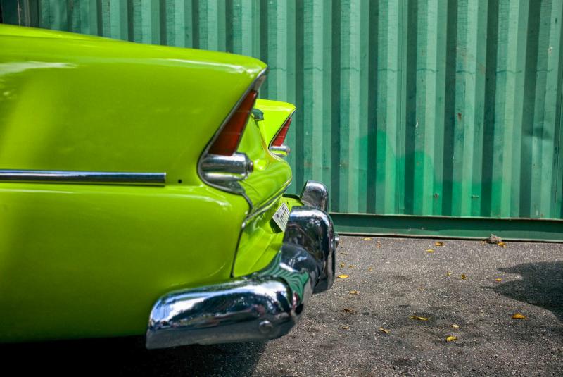 Color, color, color. It's everywhere in Cuba. This was taken in a parking lot at Hemingway's home in Havana. 