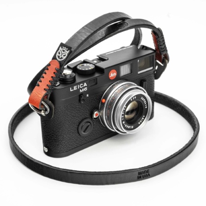 Leather Slacker Strap Coral Red 3